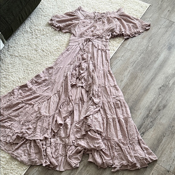 Free People Dresses & Skirts - Elegant Pink Off-Shoulder Dress